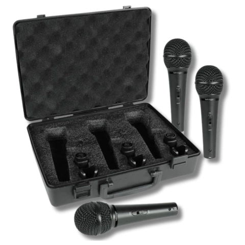 Kit 3 Microfone Ultravoice XM1800S Dinâmico Supercardióide Behringer