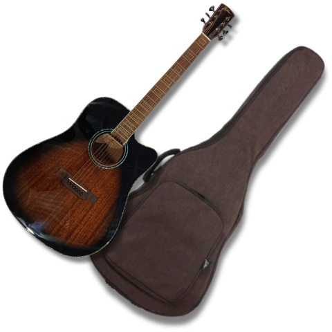 Violão Aço Elétrico Provenance Folk Cutway Mahogany Brilhante + Bag Zellmer