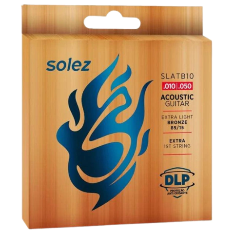 Encordoamento Violão Aço Solez .010 Bronze 85/15 SLATB10