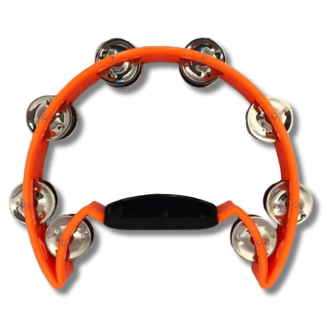 Pandeiro Meia Lua Pandeirola Spanking Percussão Laranja