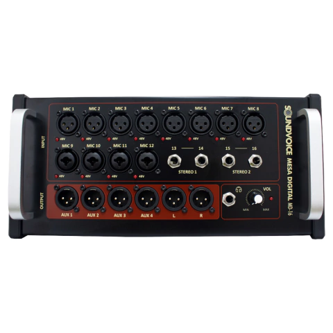 Mesa de Som Digital Soundvoice 16 Canais 4 Aux MD-16
