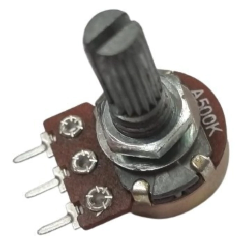 Potenciômetro 500k A L20 Eixo Longo Sem Chave 16mm