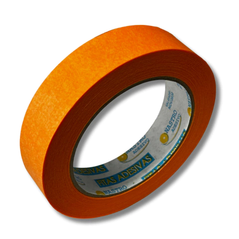 Fita Crepe Laranja Neon Profissional 24mm X 50m Nastro