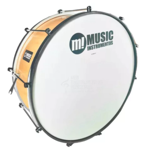 Zabumba Madeira Natutal Brilho Aro Bala 20" x 20cm Music PHX