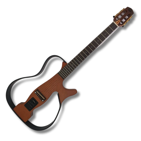 Violão Nylon Elétrico Ativo Vazado Cutway Castanho Fosco Marquês