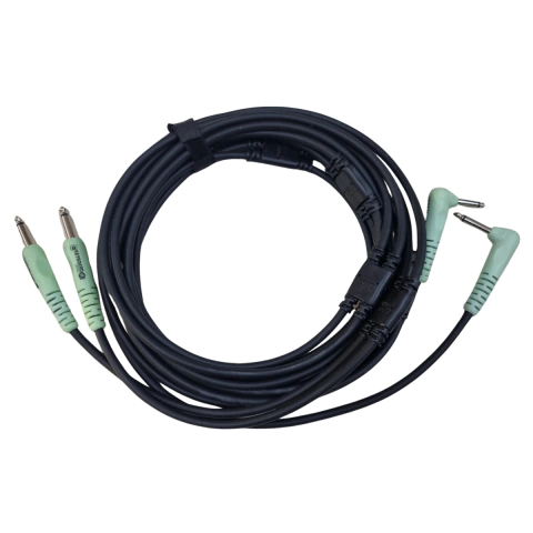 Cabo 2 P10 x 2 P10 90º Intrumento Teclado 3.05m Keyboard Series - Verde Claro