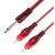 Cabo 2 RCA + P10 Mono Vermelho Profissional 1,8m MXT