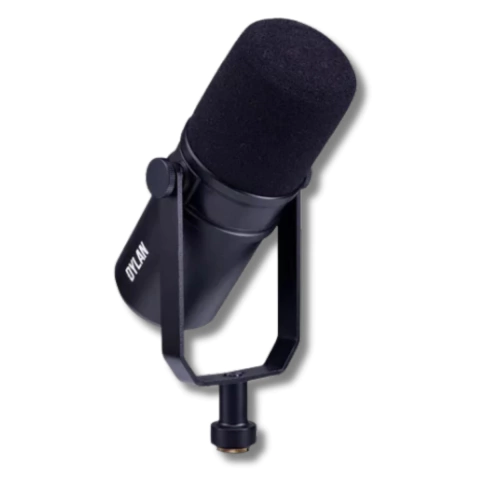 Microfone Podcast DM7 Dylan Broadcaster Estudio Cor Preto