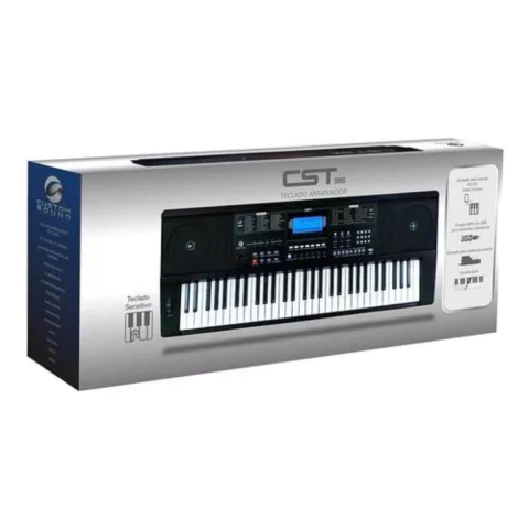 Teclado Musical 61 Teclas Sensitivo CST3000X BK Custom Sound