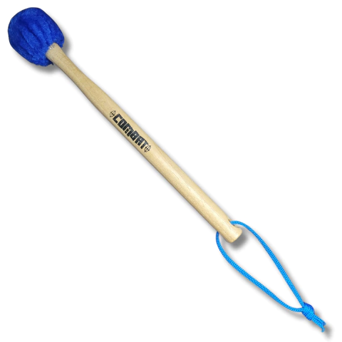 Maçaneta Baqueta de Surdo Cabo Longo Ponta Feltro Azul Combat