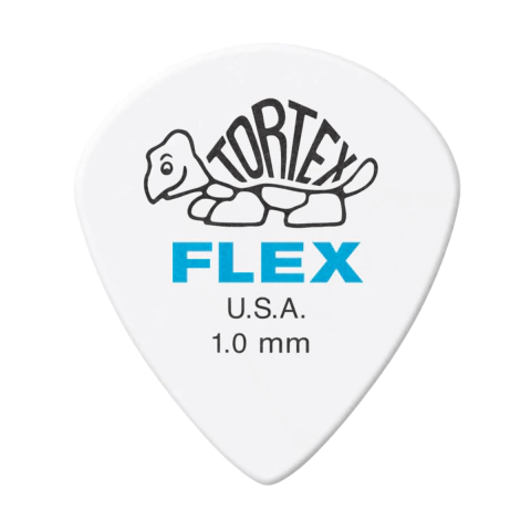 Palheta Dunlop Tortex Flex U.S.A Branca 1.0mm Unidade