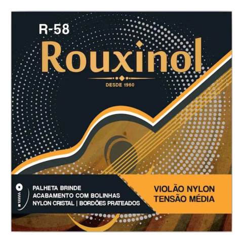 Encordoamento Violão Nylon Rouxinol Tensão Média R58