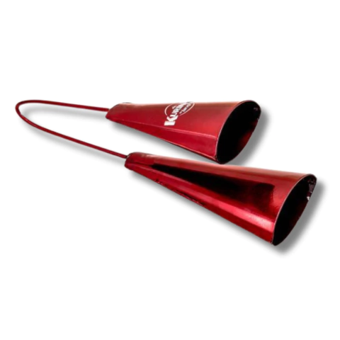 Agogô Duplo Aço Vermelho Com Baqueta Profissional Kuringa