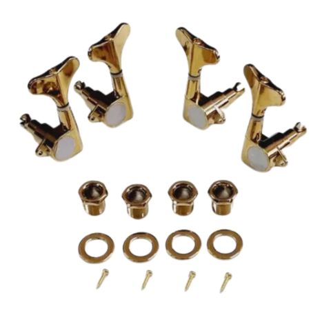Kit Tarraxa Baixo 4 Cordas 2+2 Metal Dourado MHB02 GD Andaluz