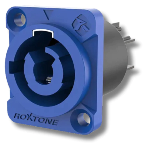 Conector Powercon de Linha Macho Azul Roxtone