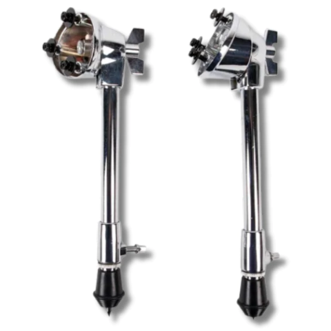 Par Pé de Bumbo Bateria Cromado Telescópico BDS500 Zowag