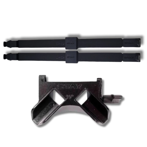 Kit 2 Braços 38cm + Base 10 Graus Modelo Intruder Preto Stay