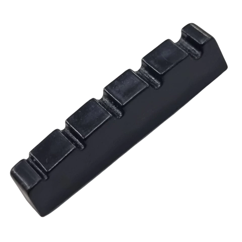 Nut Baixo 5 Cordas 43.1mm x 6.1mm Largo Flat ABS Preto