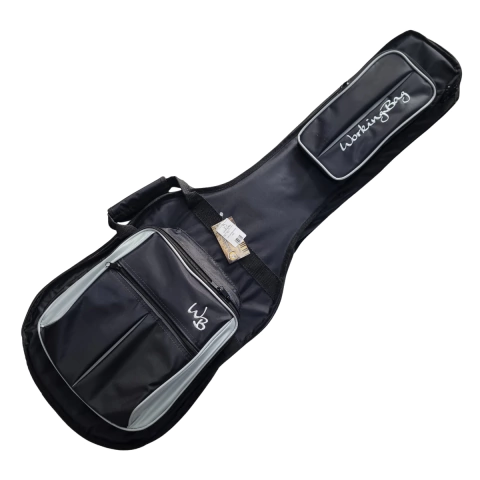 Bag Guitarra Prime Nylon Reforçado Preto/Cinza Working Bag