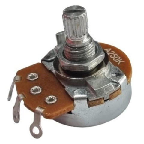 Potenciômetro 250k A L20 Rosca Alta Instrumento S/ Escudo Alpha