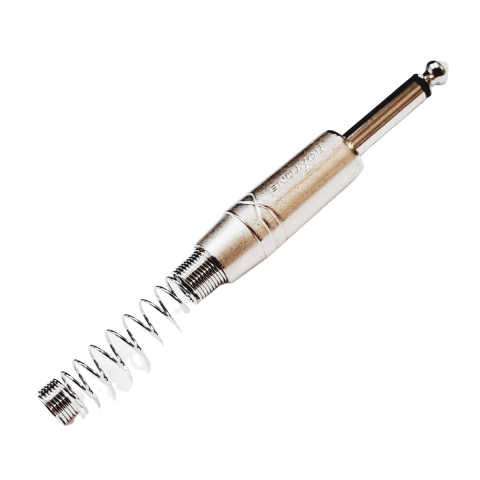 Plug P10 Macho Mono com Mola Profissional Roxtone