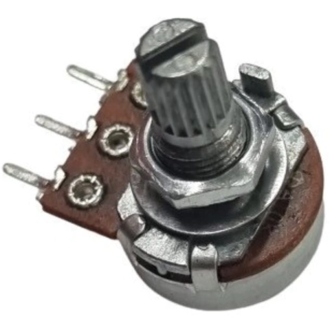 Potenciômetro 10K A L15 Eixo Curto Sem Chave 16mm