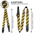 Correia Basso Poliester SF 355 Pop Art Listras Amarelo Preto - comprar online