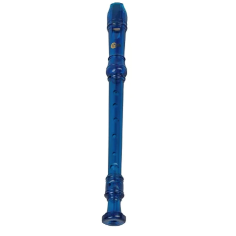Flauta Doce Soprano Germânica Custom Sound Azul