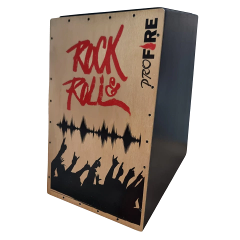 Cajon Acústico Rock Pele Sumauma Pró Fire Assento em EVA