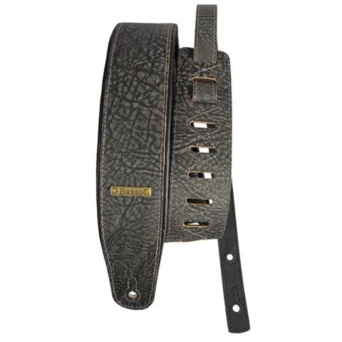 Correia Basso 100% Couro CLACS 07 Acolchoada Cinza