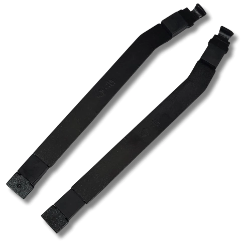 Par de Braço Curvo 29cm Modelo Slim Alumínio Preto Stay