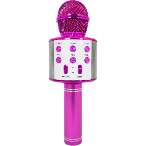 Microfone Infantil Bluetooth Para Karaokê Spring Kids SPK015 Rosa