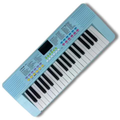 Teclado Musical Infantil 37 Teclas TCI37A Azul Spring + Mic
