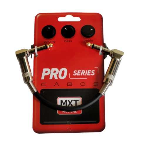 Cabo P10 Mono 15cm Pedal Guitarra Baixo 0,20mm Plug Metal