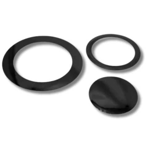 Anel Reforço + Protetor Batedor Pele de Bumbo Preto Torelli