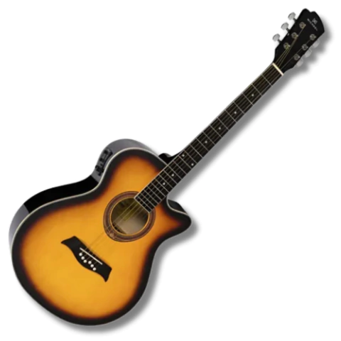 Violão Aço Elétrico Michael VMA320 SB Mini Jumbo Sunburst