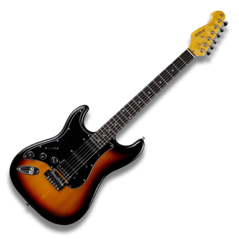 Guitarra Strato Canhoto Power Hss Alnico Premium Sunburst