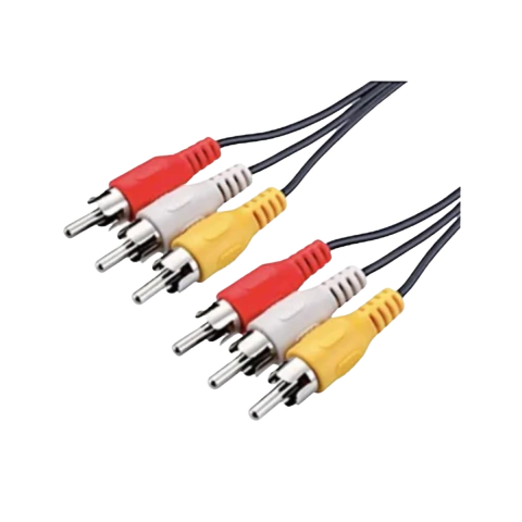 Cabo 3 RCA + 3 RCA 1,8m Preto MXT