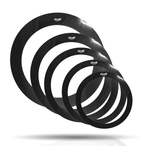 Kit Anel Abafador Equilibrado Preto 8'' 10'' 12'' 14'' 16'' Torelli