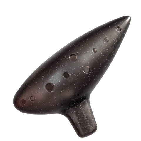 Flauta Ocarina Hook ABS 11 Furos Zelda em A Lá Preto Galaxy