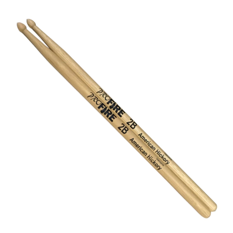 Baqueta Pro Fire 2B Ponta Madeira Natural Hickory
