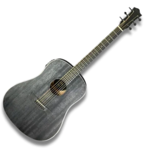Violão Aço Elétrico Folk No Cutaway EQ TBW100 BK Black Wood Fosco