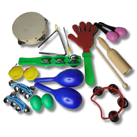 kit Bandinha Infantil 11 Instrumentos + Bolsa Zelminho