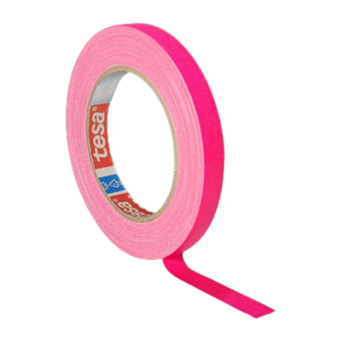 Fita Tecido Gaffer Tape Tesa 9mm X 25m Rosa Fluorescente