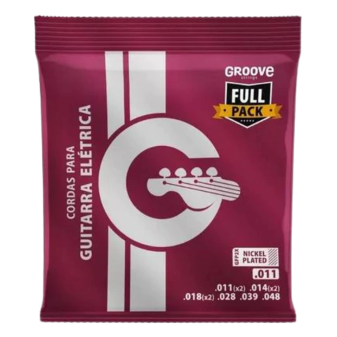 Encordoamento Guitarra Groove .011 GFP2X Full Pack