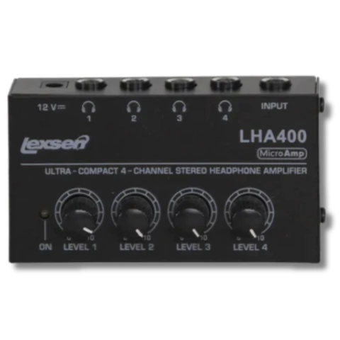 Amplificador Fone Ouvido Lexsen LHA400 Powerplay 4 Canais