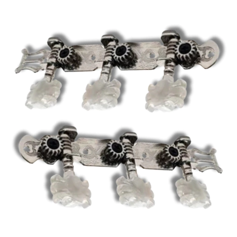 Tarraxa Violão Nylon Pino Grosso Cromada e Madre Perola MXT