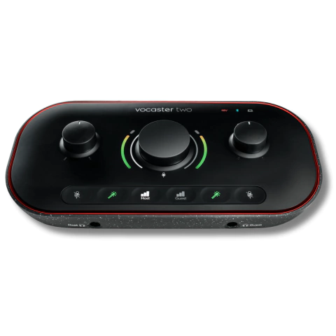 Interface Áudio Vocaster Two Focusrite Podcast Gravaçao Live