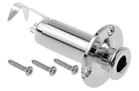 Jack Roldana Blindado Violão Cromado com 3 parafusos