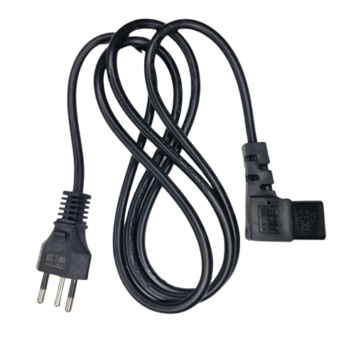 Cabo de Força AC Tripolar 90º em L 3 X 0.75mm Pino 4mm 1.5m MXT